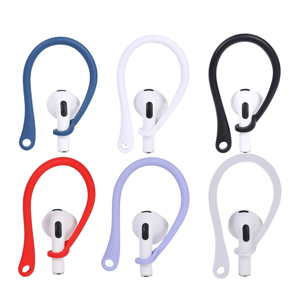 Ganchos deportivos para Apple AirPods 1, 2, 3 Pro, ganchos de ajuste seguro antipérdida, accesorios protectores de auriculares inalámbricos de silicona: XS / Marfil