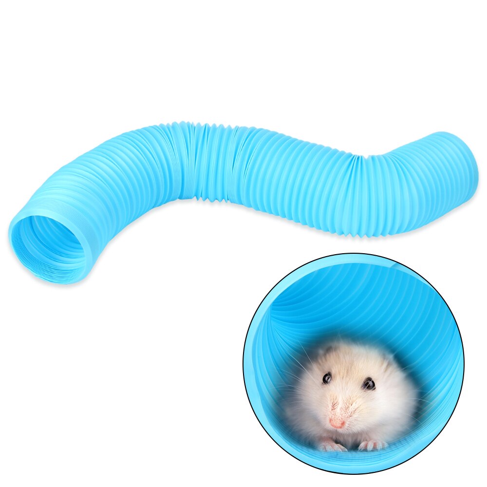 100cm Pipe Plastic Telescopic Pet Fun Tunnel Exercise Tubes Guinea Pig Hamster Hedgehog Toys Pet Collapsible Play Tunnel
