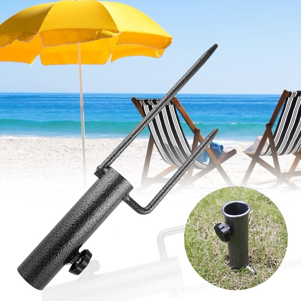 Beach Umbrella Bases Parasol Bases Anchor Beach Umbrella Holder Sand Screw Stand Fishing Rods Outdoor 35x8x3.5cm