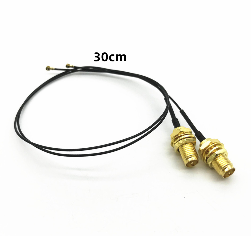 Conjunto de antena externa 6DBi RP-SMA com cabo de extensão MHF4 2,4 GHz 5 GHz banda dupla para cartão WiFi M.2