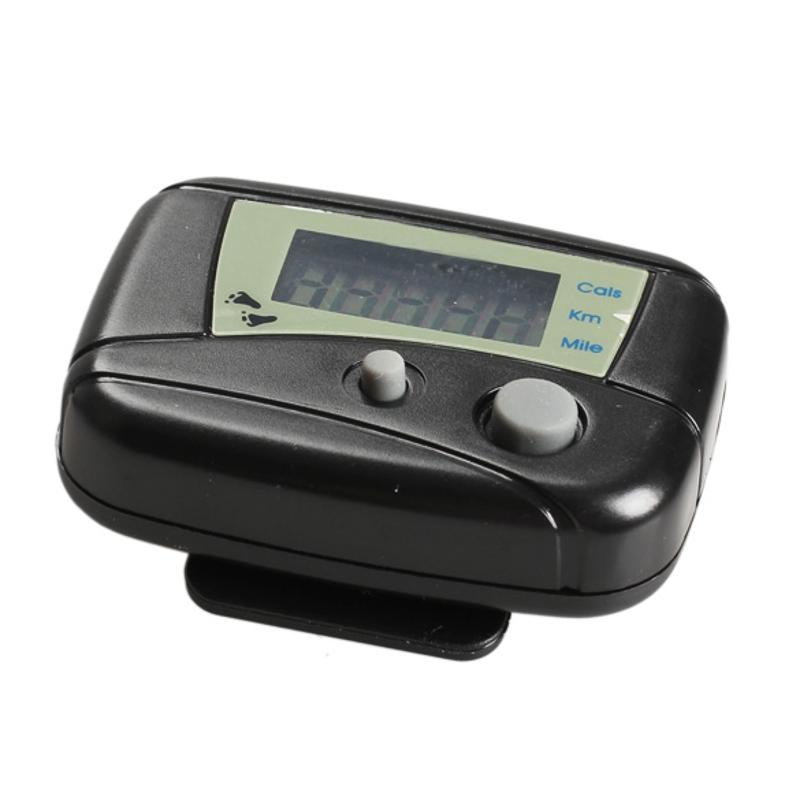 LCD Display Run Step Pedometer Walking Detection Distance Calorie Counter Passometer Black 3 Counting Modes 4.5 x 3.5 x 1.2cm