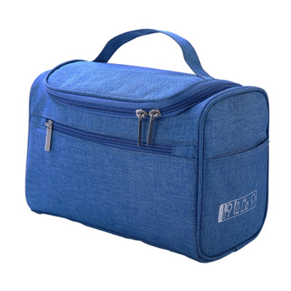 Waterdichte Mannen Opknoping Up Tas Oxford Travel Organizer Cosmetische Tas Voor Vrouwen Benodigdheden Make Up Case Necessaire: Blauw