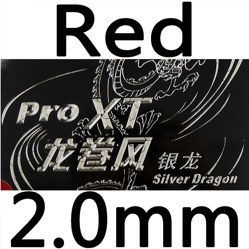 Ktl pro xt zilveren draak pips-in tafeltennis (pingpong) rubber met spons: Rood 200