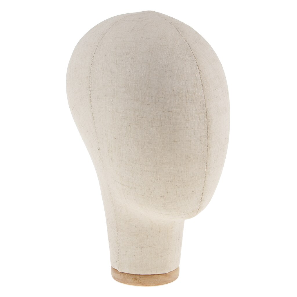 Hair Mannequin Head Canvas Block Manikin Head Wigs Holder for Wig Making Hat Display Styling Wig Head Stand: Beige