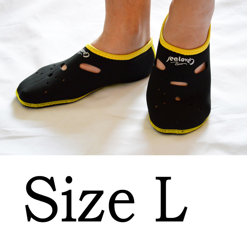 Calcetines de buceo de neopreno antideslizantes calcetín de playa natación surf neopreno para adultos: black L