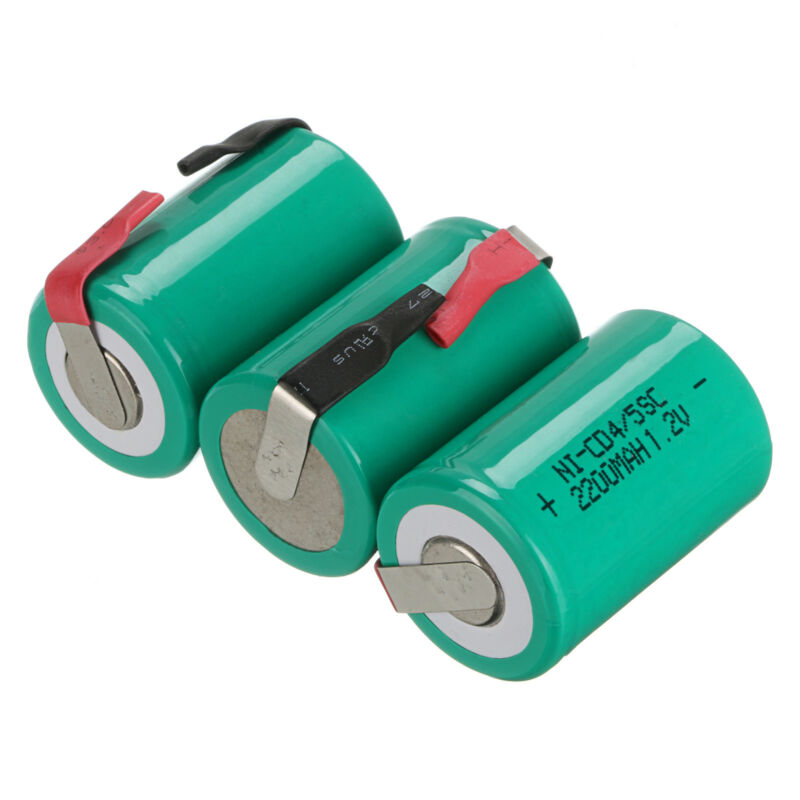 GTF 1/2/6/10/20pcs 4/5 Sub C SC Ni-Cd 2200mAh 1.2V Rechargeable Battery Flat Top For Shaves And Emergency Lighting Batteria SC