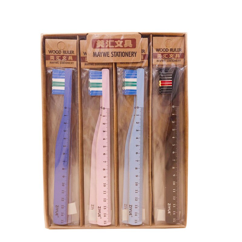 1pcs Wooden Straight Ruler 15 Cm Donuts / Crocodile Kawaii Animal Drawing Ruler School Office Stationery