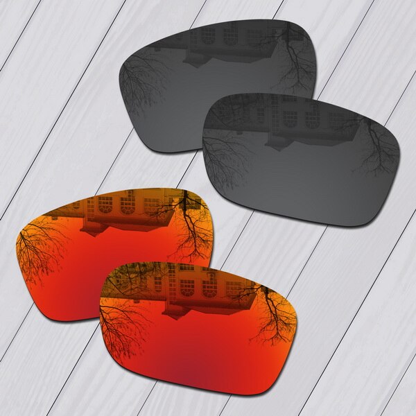 E.o.s lentes de substituição, com polarização melhorada para óculos de sol oakley jupiter squared-múltipla escolha: Black-Fire Red