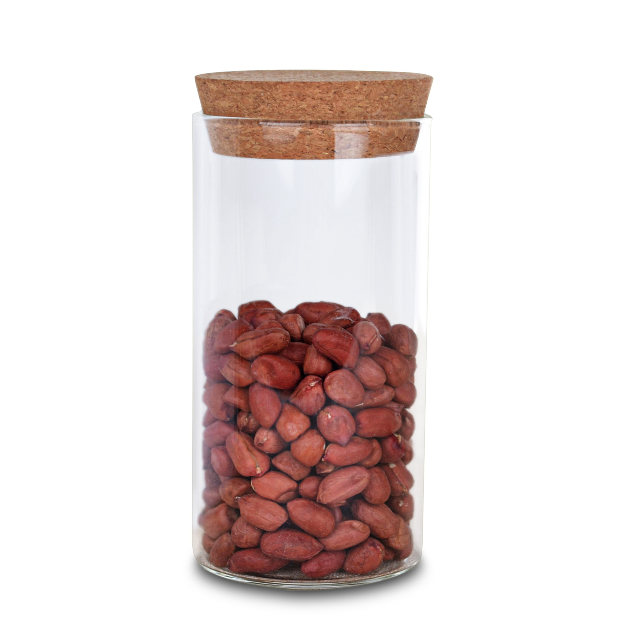 Pantry Organization and Storage Jars Glass Kitchen Food Containers w/ Wooden Lid: 6 pieces / B 340ml