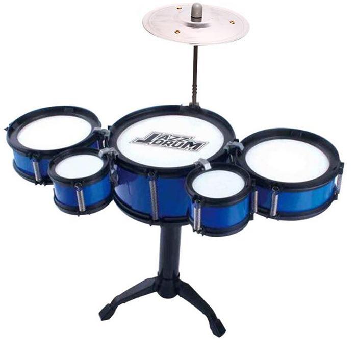 Kids Drie Drum Set Kinderen Percussie Blauw Zwart Muziekinstrument Educatief Speelgoed