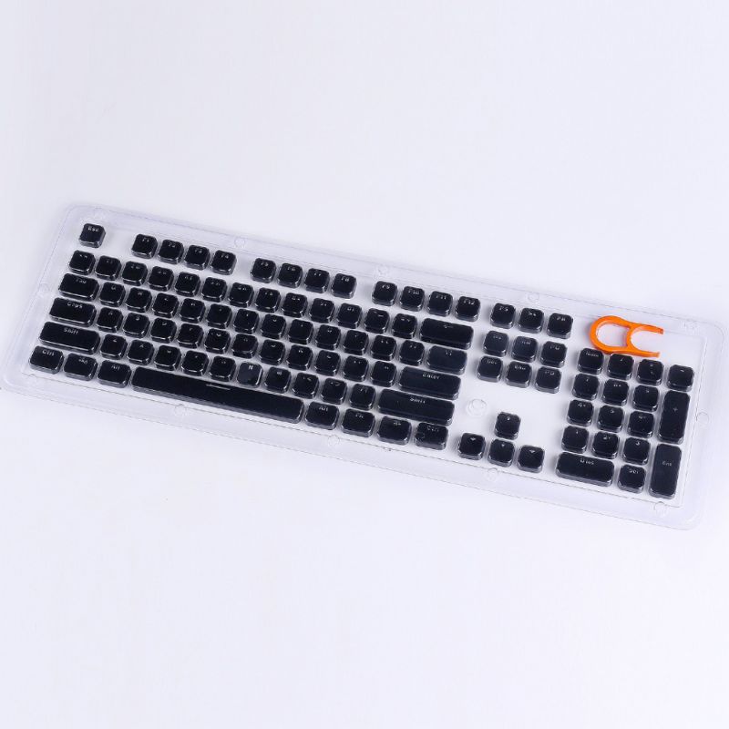 104 Keys Layout Low Profile Keycaps Backlit Crystal Edge for Mechanical Keyboard