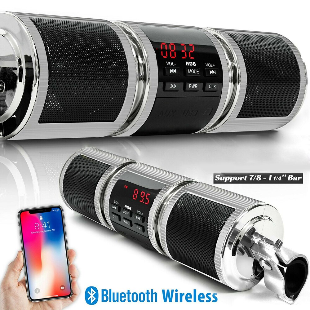 Bluetooth Muziekspeler Stereo Speaker Kit Set Stuur Metal Aluminium
