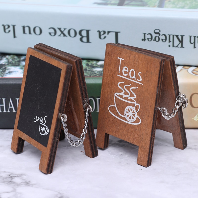 1pc Vintage Miniature Ins Shop Decorative Notice Board 1:12 Dollhouse Furniture Toys Ornament Accessories