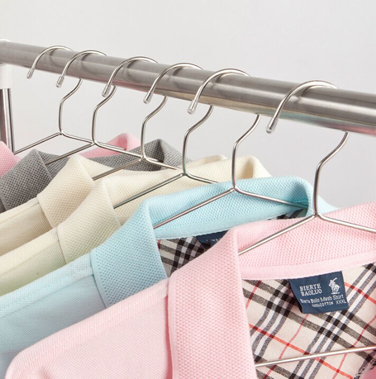 20 stuks 32/42cm kledinghangers met groef / roestwerende roestvrijstalen hanger (  (20 stuks/partij)