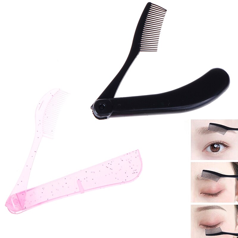 Folding Plastic Eyebrow Comb Extension Brush Beauty Makeup Cosmetic Tools Accessories Separator Eyelashes Eyebrow
