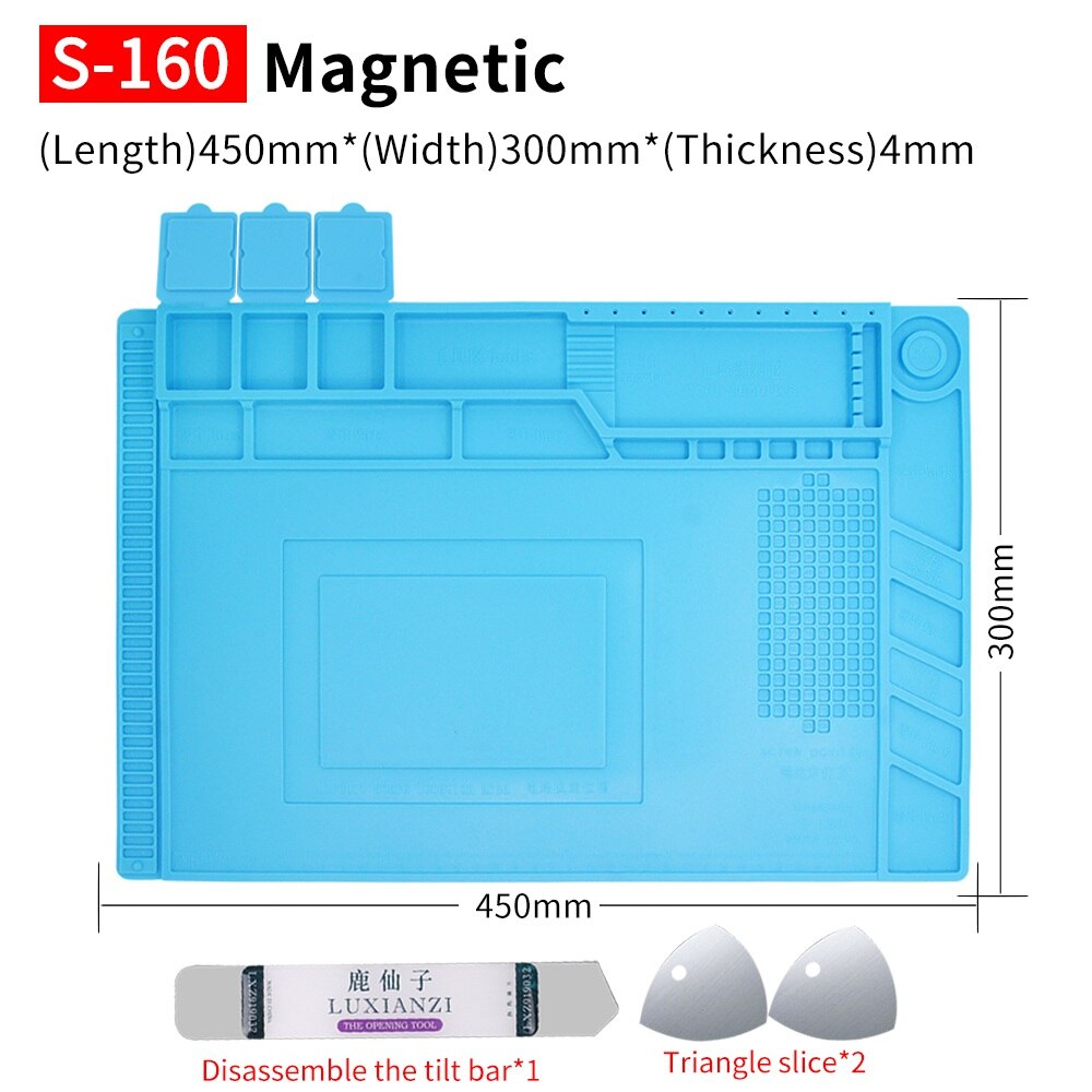 Luxianzi Soldeerstation Hittebestendig Reparatie Pad Esd Isolatie Silicon Mat Voor Bga Solderen Bureau Platform Pad: s160