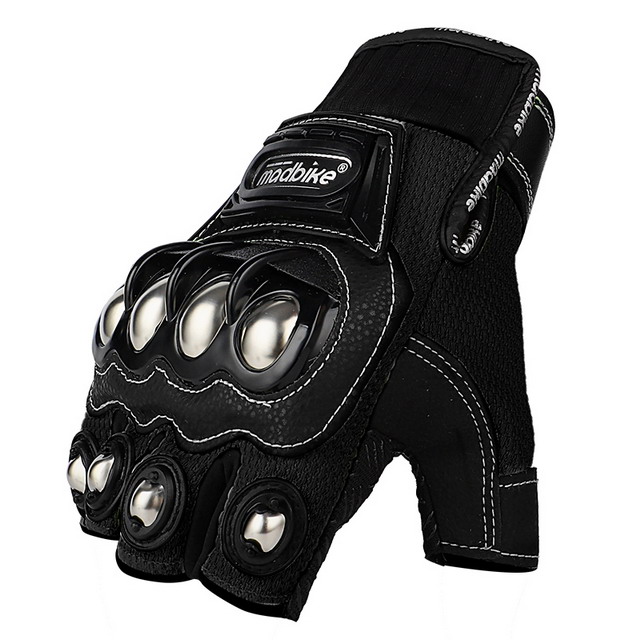 Madbike motorcycle gloves summer riding protector locomotive sporting goods Half Finger riding equipment: black / XL