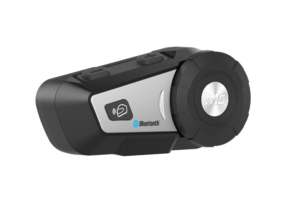M6 Plus 1000m Motorcycle Bluetooth Helmet Intercom Headset MP3 FM Voice Command Wired To 2 Way Radio Handsfree BT Interphone