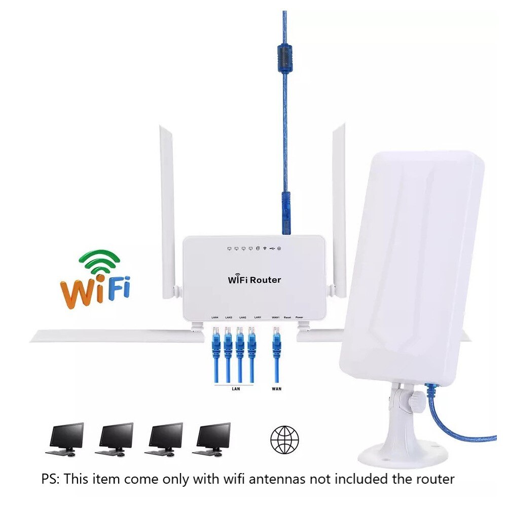 Ralink – adaptateur WiFi USB sans fil, 150Mbps, longue portée, 2000mW, RT3070L, avec antenne 14dBi, pour Kali Linux