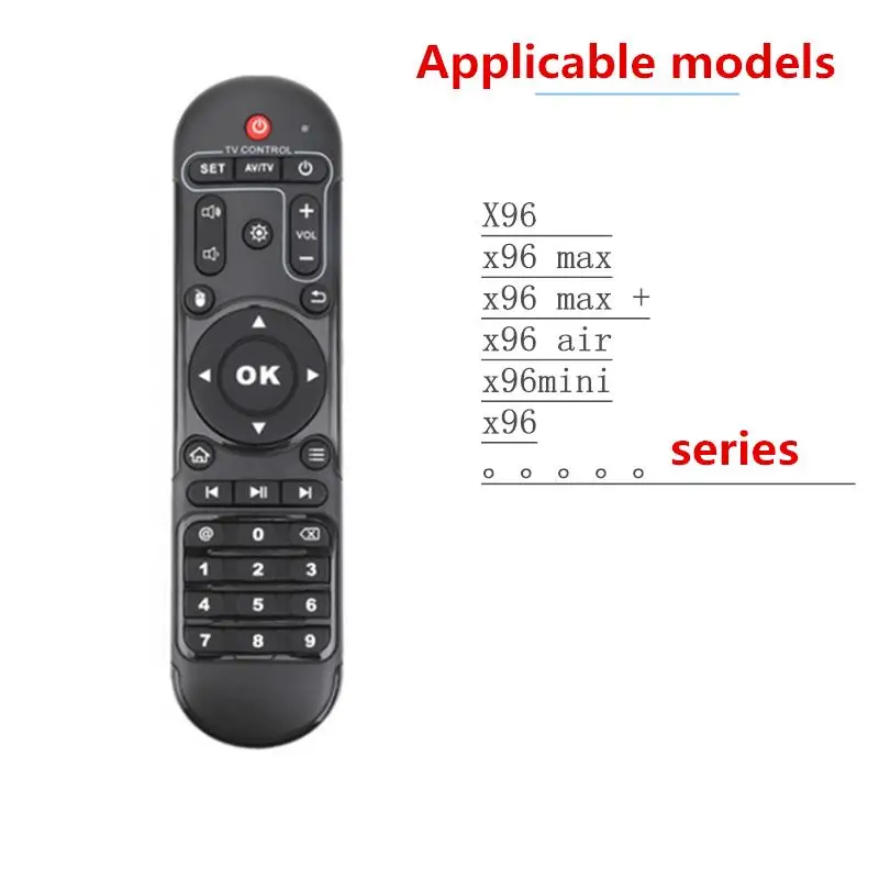 Tv Box Afstandsbediening Voor H96 X 96 Mini Max/V88/Tx6/T95x/Z Plus/Tx 3 M12 Mxq Universele Android Tv Box Leren Afstandsbediening: RED