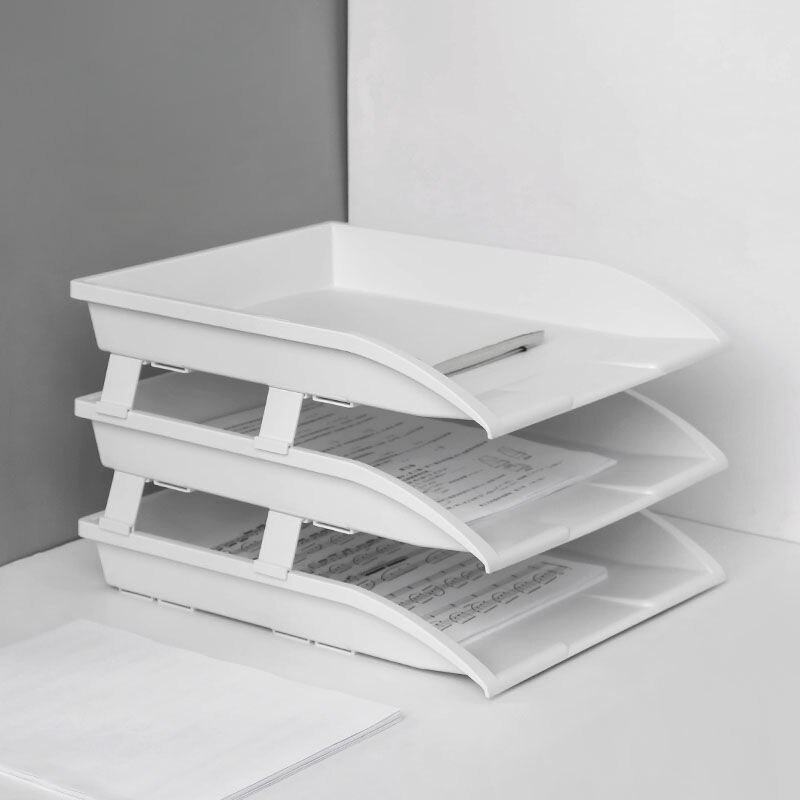 Multifunctional Storage Box Office Supplies Can Be Stacked File Storage Box File Sorting Storage Box Student Stationery Rack