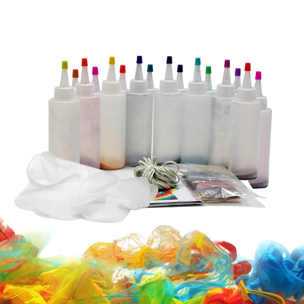 8/18 bouteilles tulipe cravate colorant Kit Permanent une étape cravate colorant ensemble bricolage Kits pour tissu Textile artisanat Arts vêtements pour colorants peinture