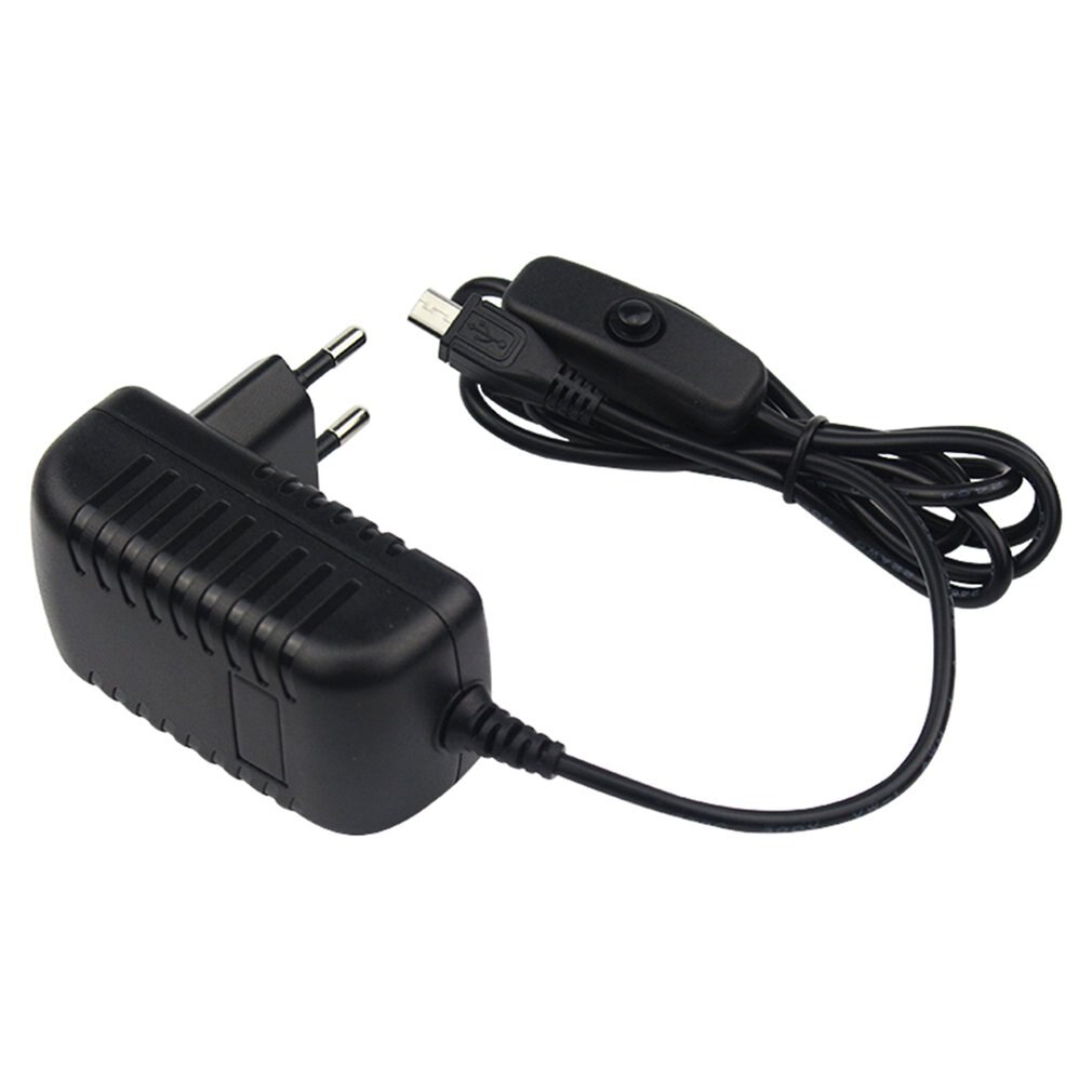 5V 3A Power Supply Charger AC Adapter Micro USB Cable with Power On/Off Switch For Raspberry Pi 3 pi pro Model B B+ Plus: Default Title