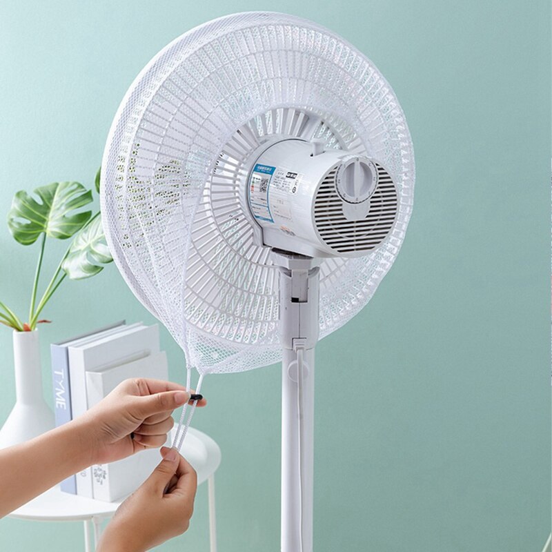 Home Use White Electric Fan Covers for Baby Kids Finger Protector Safety Mesh Nets Cover Fan Guard Home Office Dust Cover