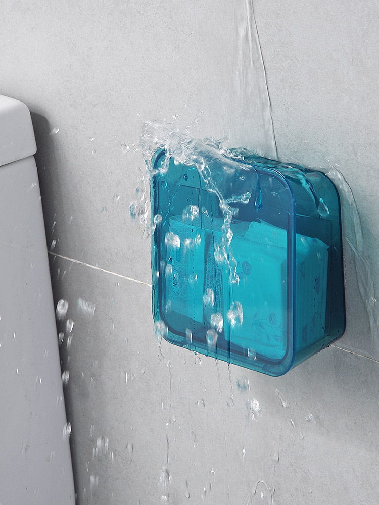 Wall Mounted Garbage Cans Bucket For Bathroom Toilet Glass Door Mounted on The Garbage Sticker Hanging Trash Can Small With Lid