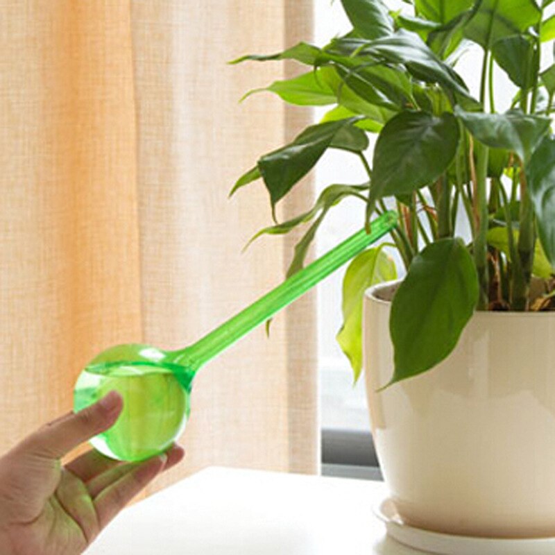 Bombillas de riego automático para plantas, bolas de autorriego para jardín, gotero de agua para flores, dispositivo de casa, sistema de goteo, color blanco/verde, 1 ud.