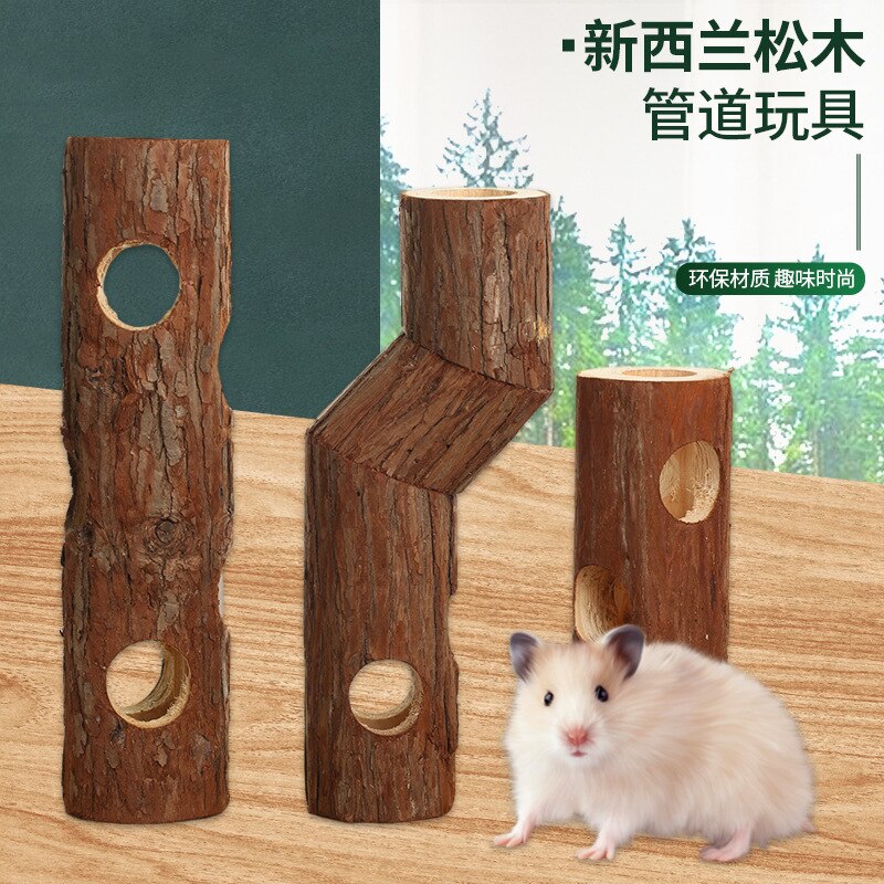 Houten Buizen Hamster Speelgoed