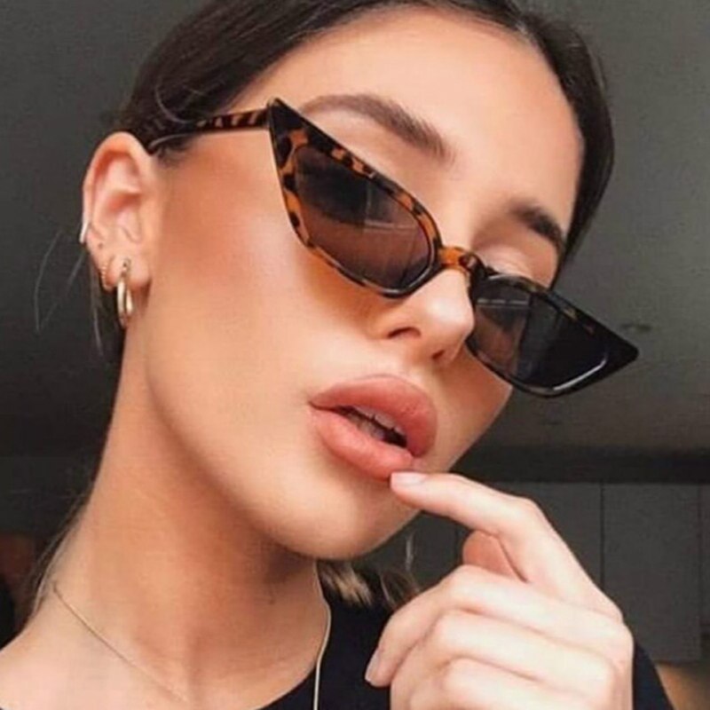 Gafas De Sol De Ojos De gato para mujer, anteojos De Sol femeninos De Color rosa De ojos De gato, Estilo Vintage, De Color negro, montura pequeña, transparentes