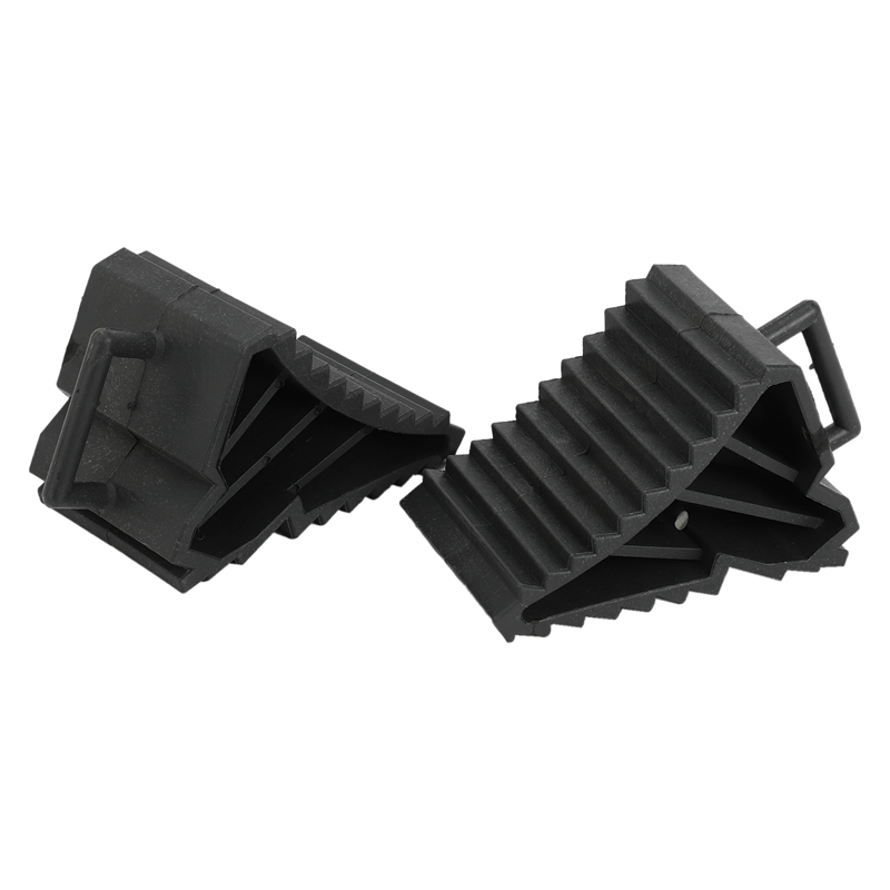 2Pcs Antislip Vehicle Car Truck Wheel Tire Chock Stop Block Black