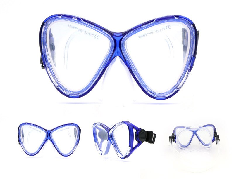 Droge Snorkel Met Verstelbare Houder Duikbril Snorkelen Buis Siliconen Ademen Onderwater Zwemmen Snorkel Voor Volwassen: AM200-Blue