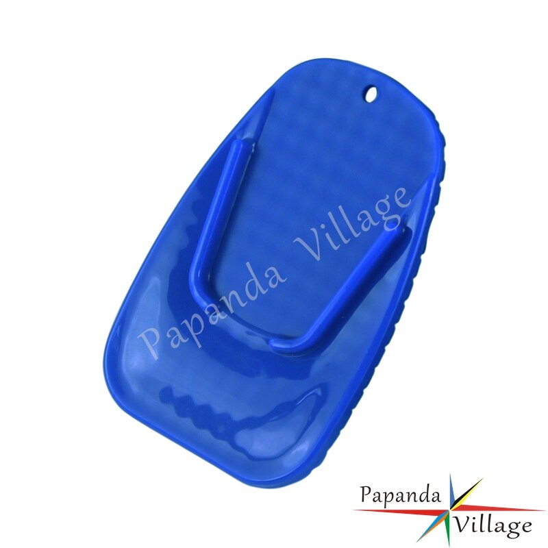 PapandaBlack Rood Blauw Oranje Dirt Fiets Motorfiets Plastic Kickstand Side Stand Plaat Pad Base voor Yamaha Honda Suzuki: Blue