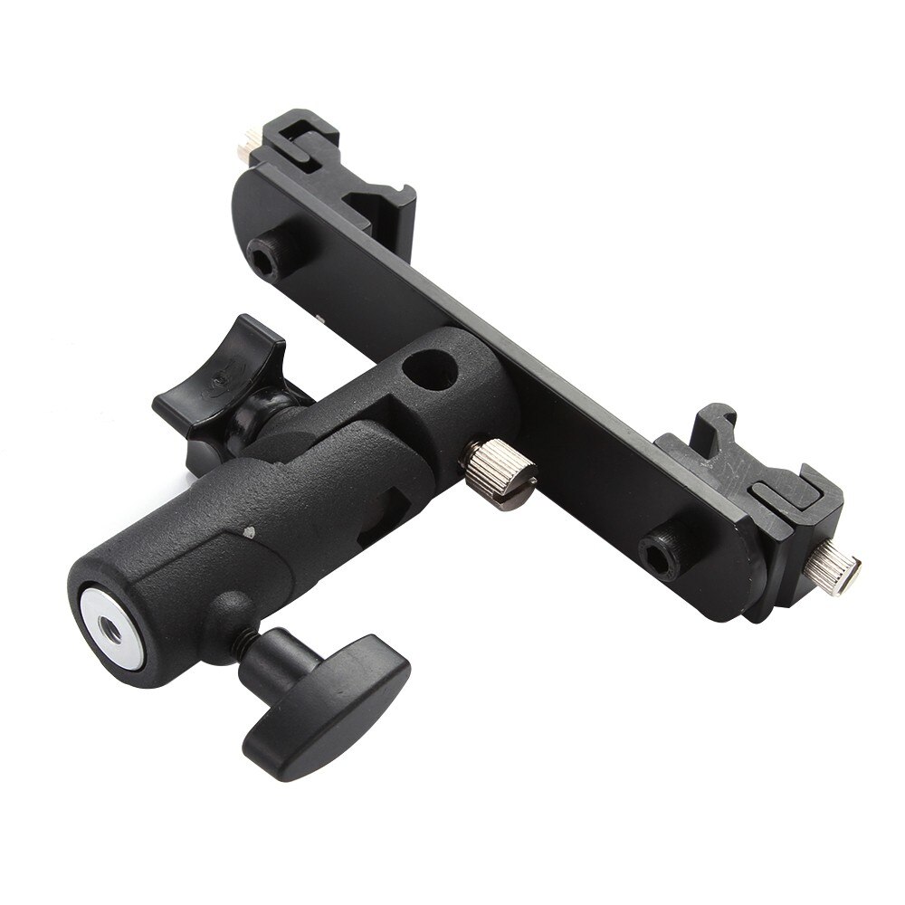 double cold shoe mount 180 ° swivel joint flashlight holder E type lights mount bracket Reflective soft light umbrella adapter