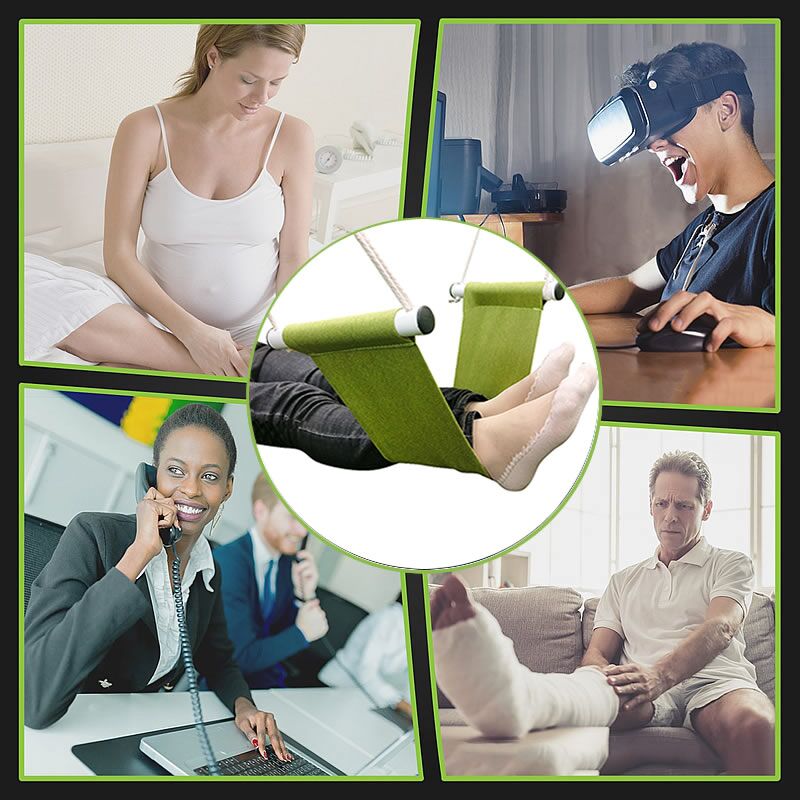 Under-Desk Foot Hammock Office Adjustable Home Office Study Footrest Desk Swing Travel foot hammock Camping equipment