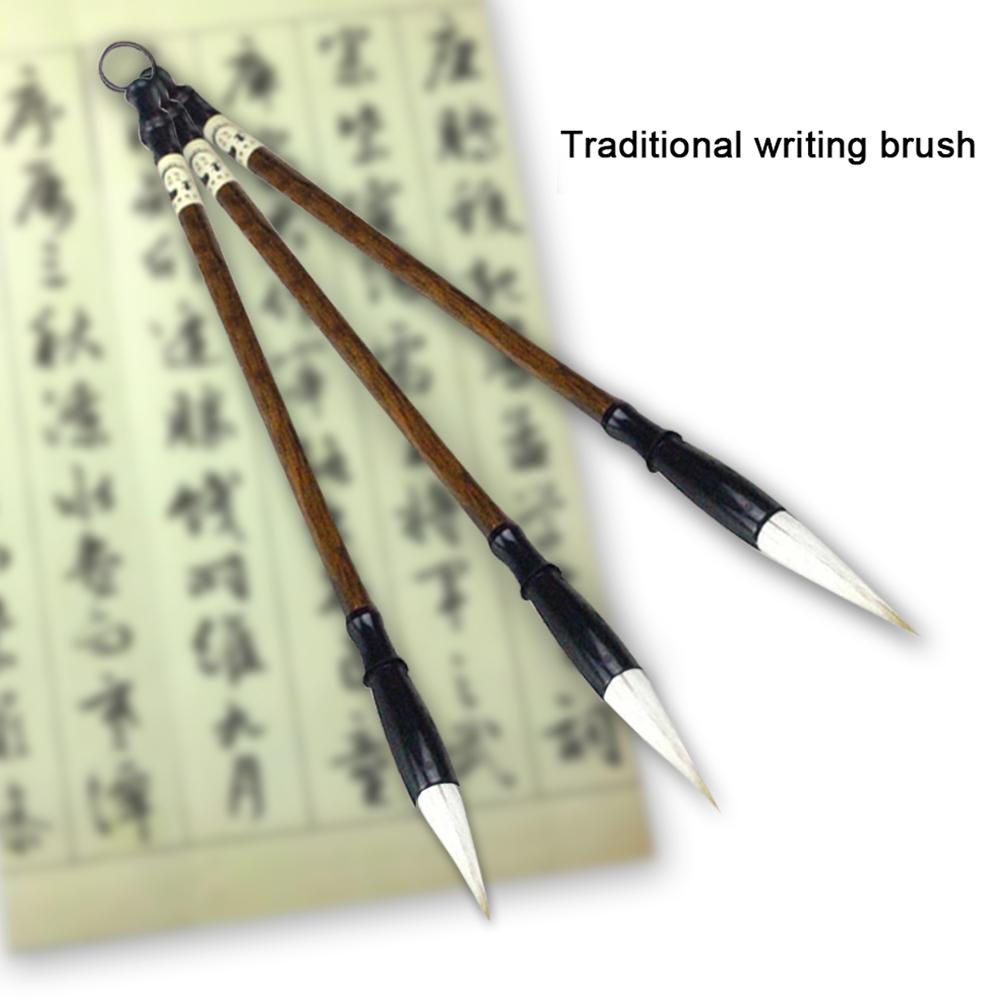 3PCS Schreiben Pinsel Aquarell Chinesische Kalligraphie Pinsel Set Malerei Zeichnung Pinsel Für Studenten