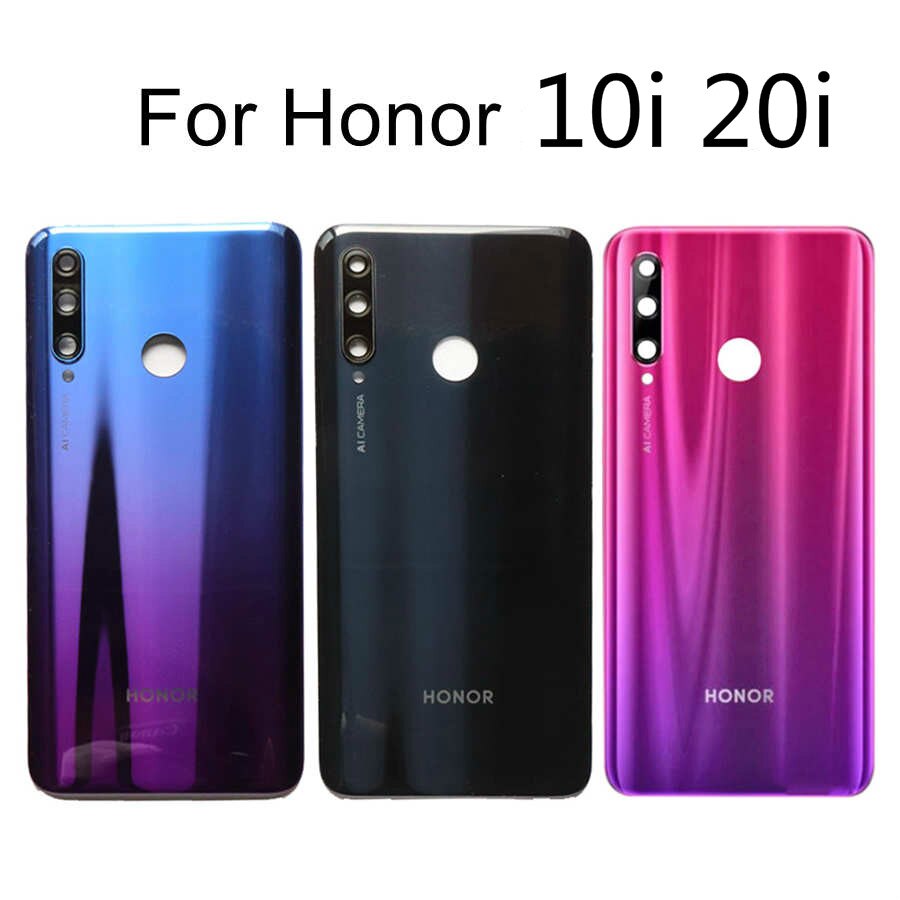 Per Huawei Honor 20 Della Copertura Posteriore Della Batteria Honor 20S 10i 20i del Pannello Di Vetro Posteriore del Portello Custodia Honor 20 pro Della Copertura Posteriore + Obiettivo Della Fotocamera