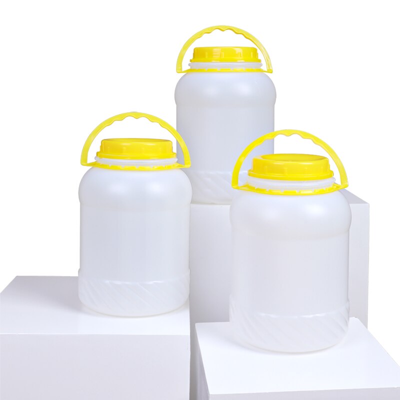 Seau en plastique translucide avec poignée et couvercle, conteneur de stockage des aliments, de l'eau et des céréales, organisateur de cuisine domestique wj51953