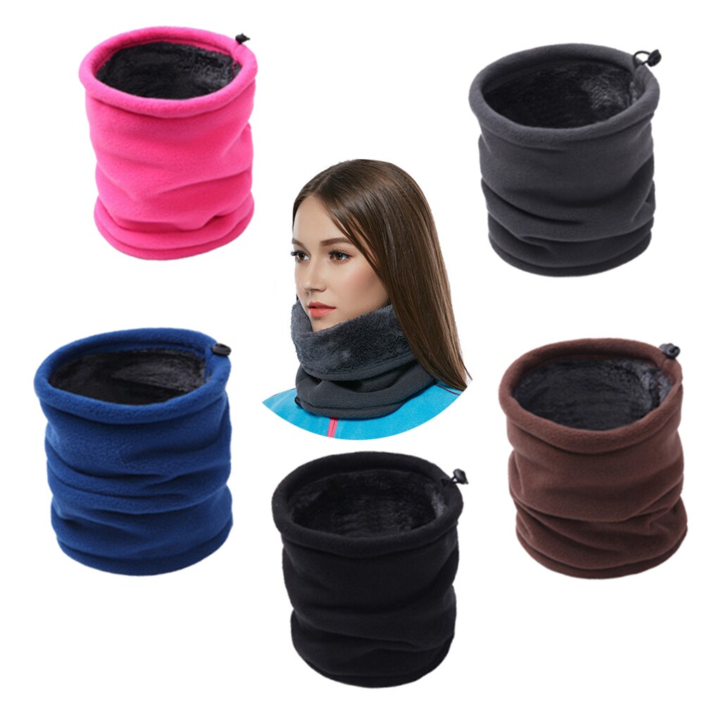 Multifunctional Neck Warmers Gaiter Thicken Fleece Snood Scarves Face Mask Winter Warm Scarf for Skiing Snowboard