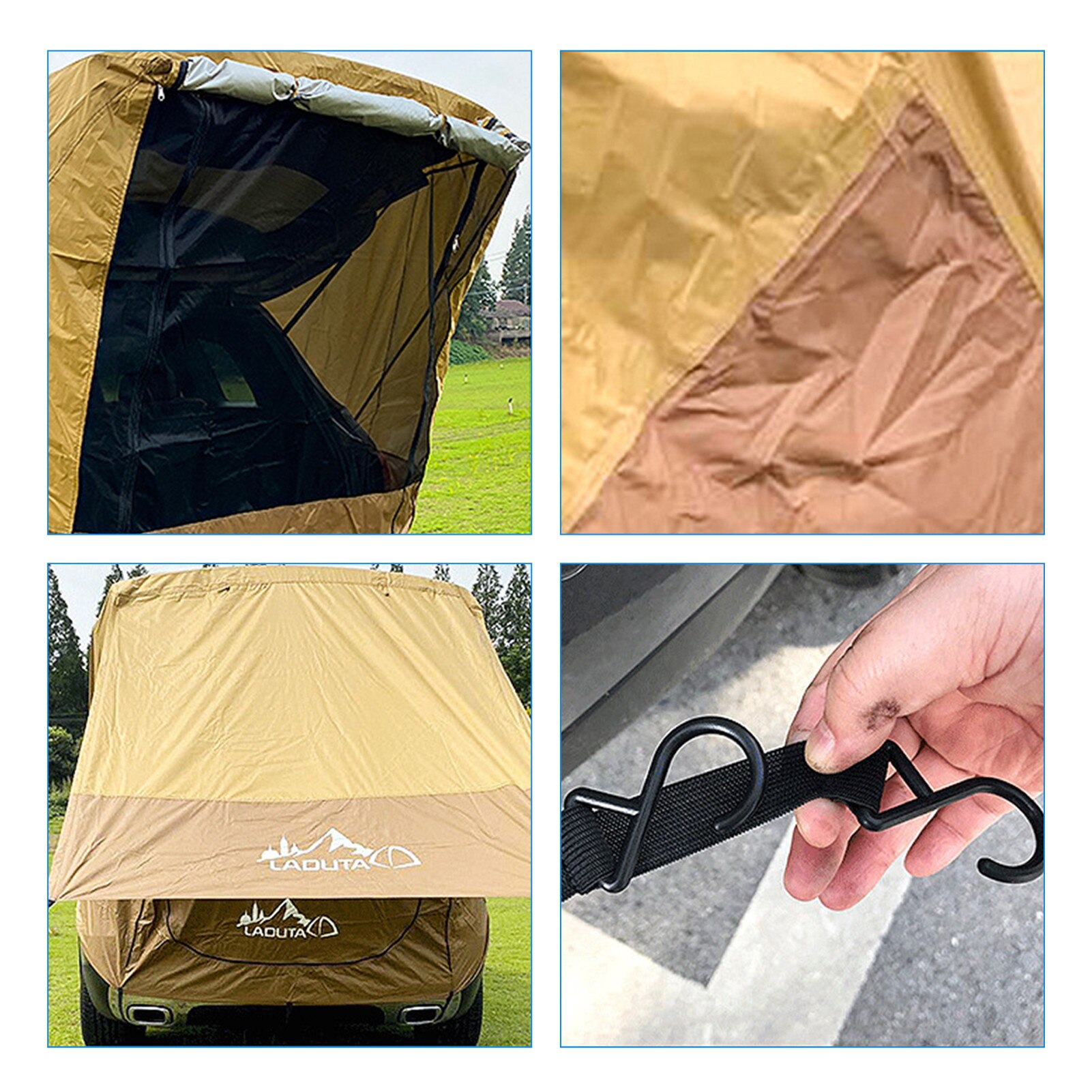 Truck Tent Sun Shelter Auto Canopy Portable Camper Car Trunk Tent Sunshade Trailer Rainproof For Self-driving Tour Barbecue