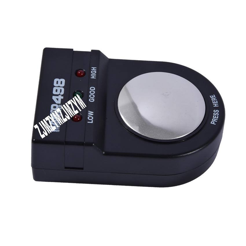 Anti-static Tester Hand Ring Belt Detector 6F22 9V Less Than 15mW 3 1/2 bit LCD Display HAKKO 498
