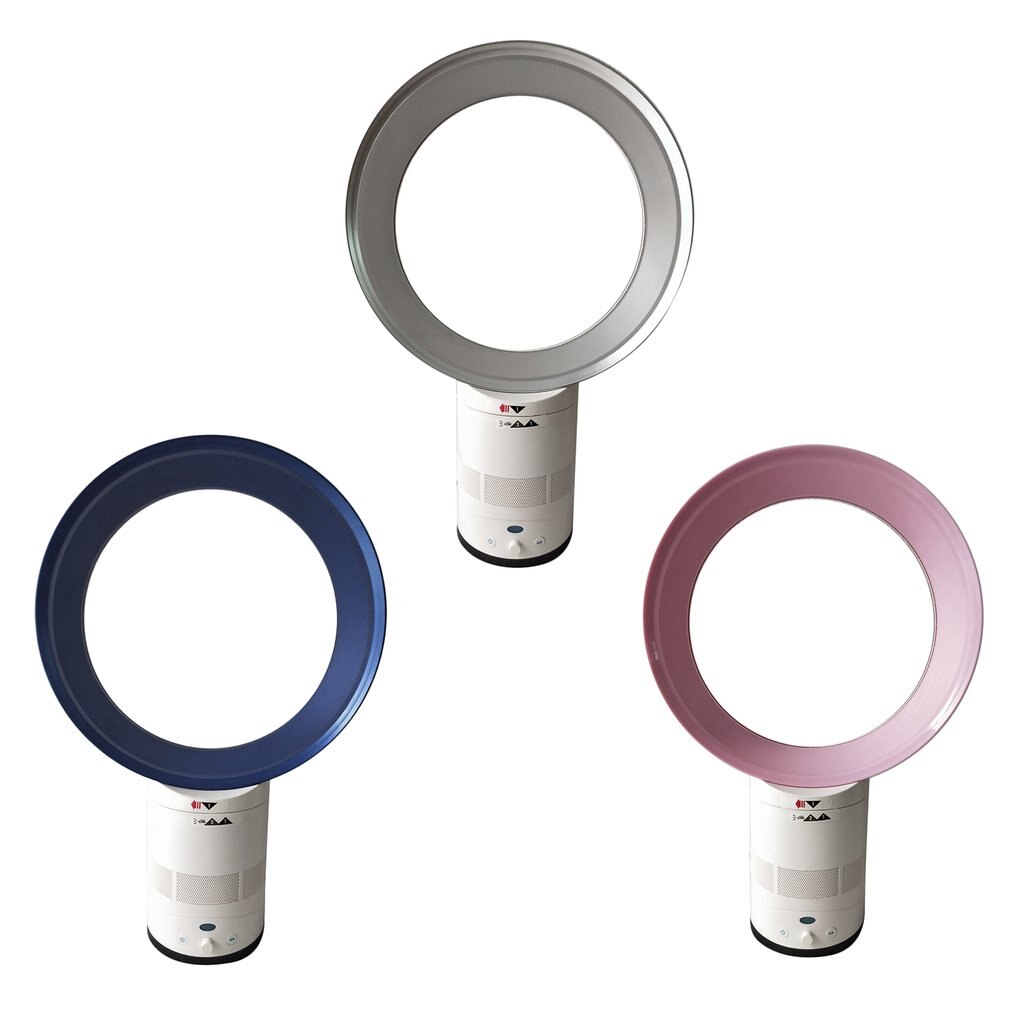 12-Inch Mini Portable Bladeless Fan Children Safe Home Air Conditioner Summer AirFlow Cooling Fan For Home Office Kids Bedroom