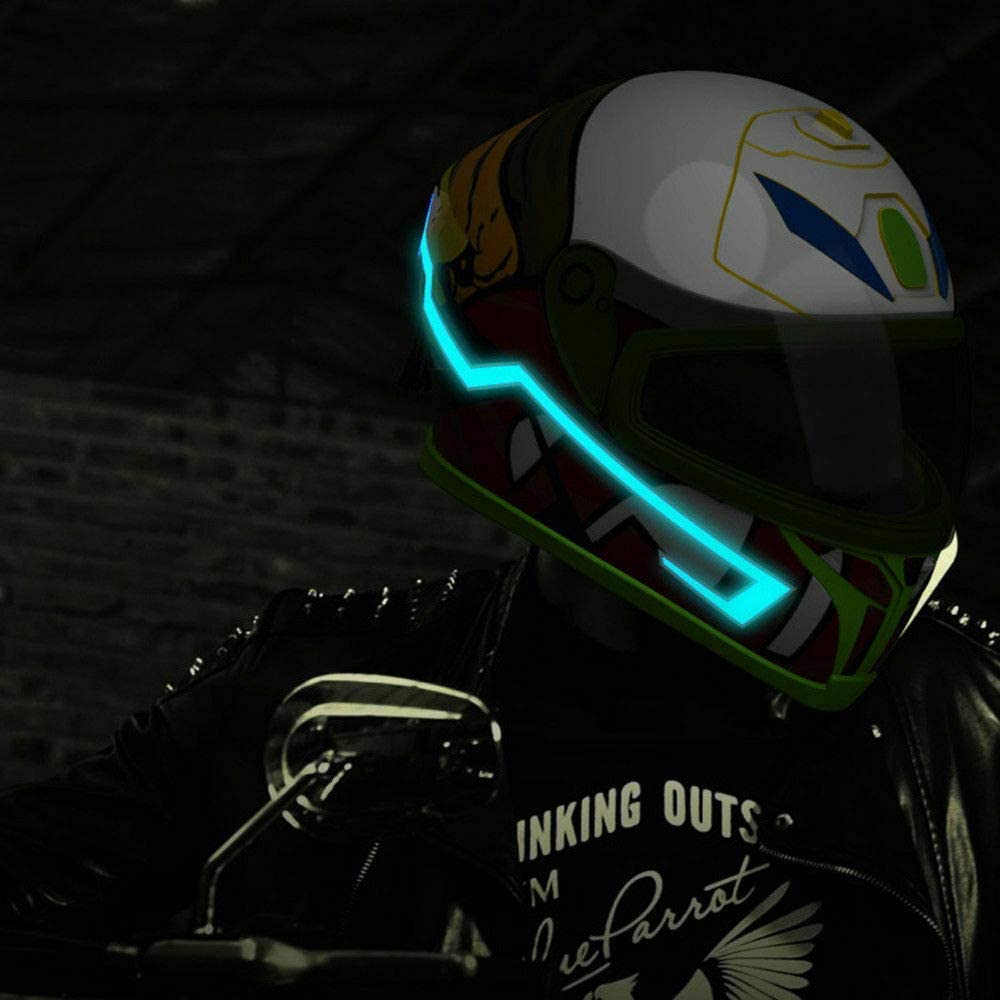 Bande lumineuse pour casque de moto avec lumière froide et nocturne, Kit lumineux d&#39;avertissement LED étanche