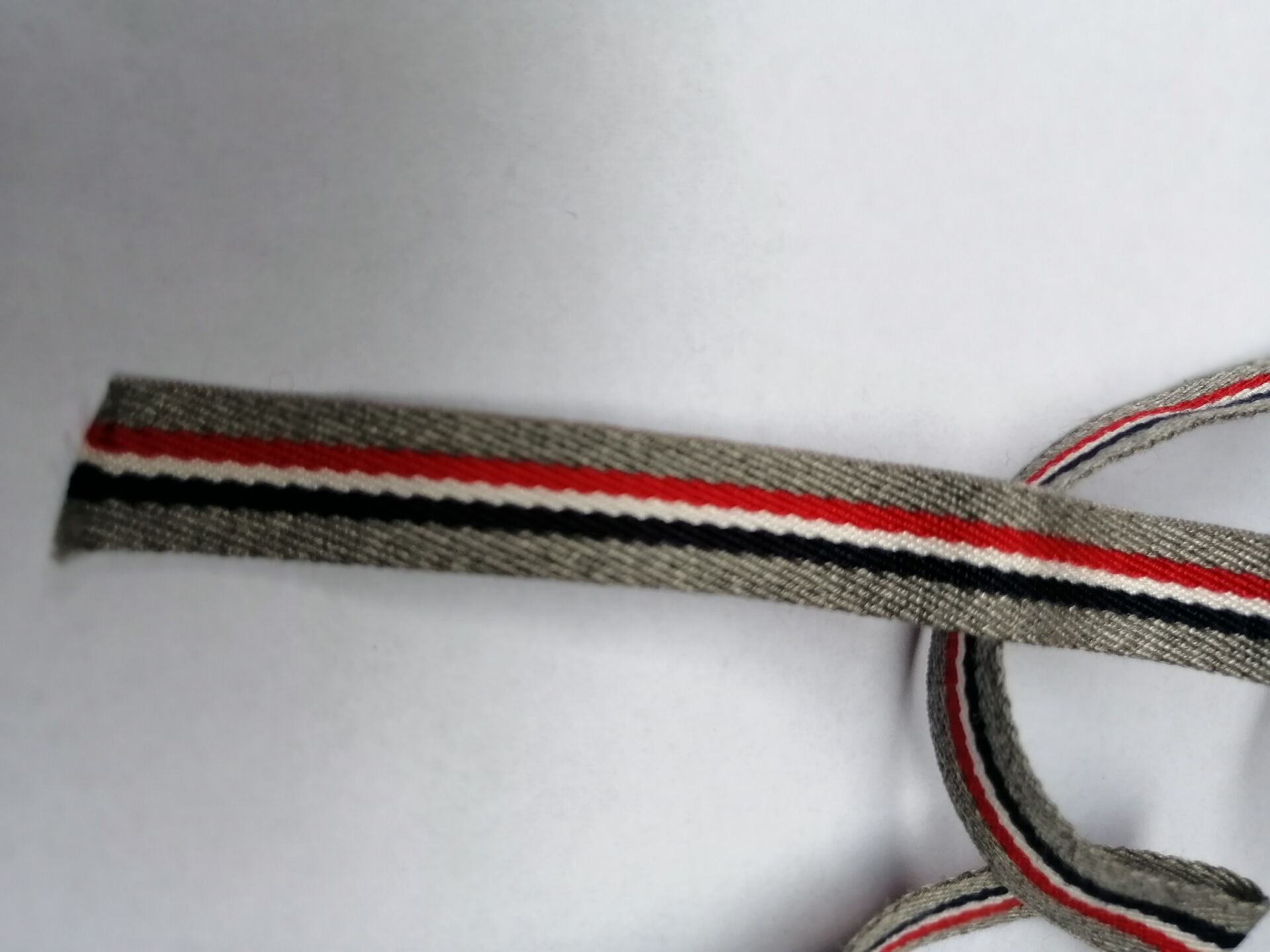 10mm 20mm 2 meter længde grå rød grosgrain bånd trykt stribe bånd diy håndlavede tøj tasker tilbehør materiale