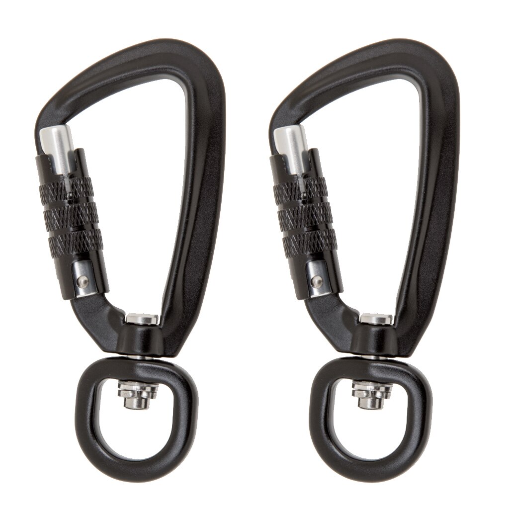 2 stk heavy duty drejelig auto selvlåsende karabinhage krog hundesnor clip snap  - 500kg