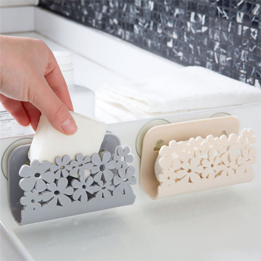 Soporte de esponjas de succión para fregadero de cocina, soporte de estropajos montado en la pared, estante depósito de jabón, soporte de esponja, estante de baño de cocina