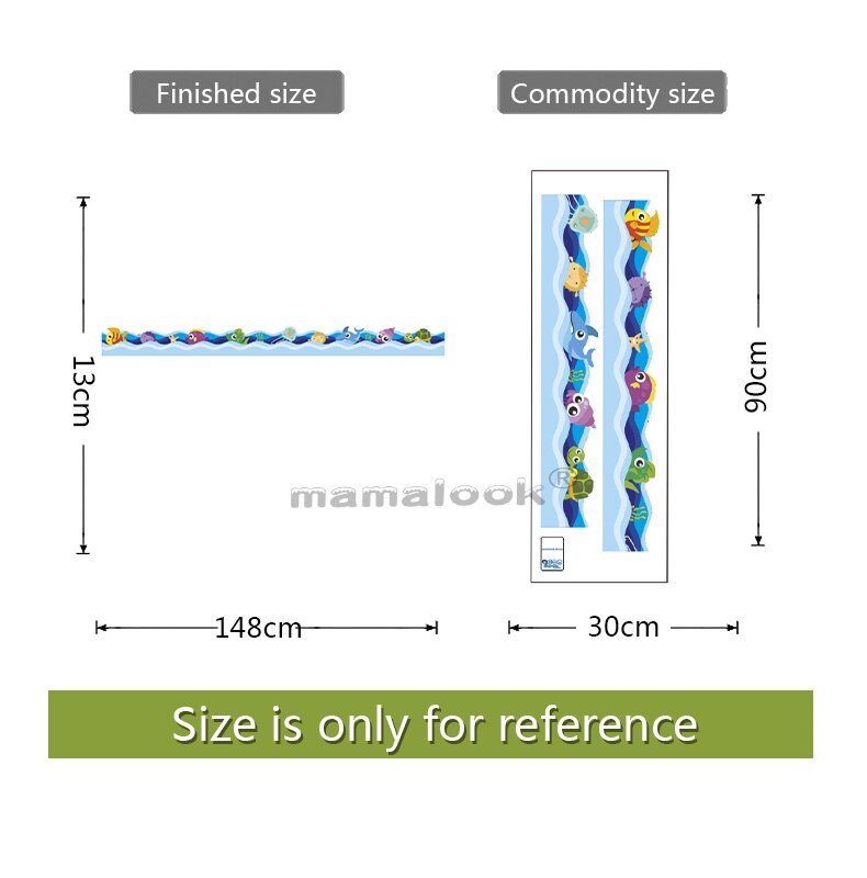 Cartoon fish stickers Home Decoration Underwater Scenery Mural Art Bathroom Kitchen Decor Decals: 09