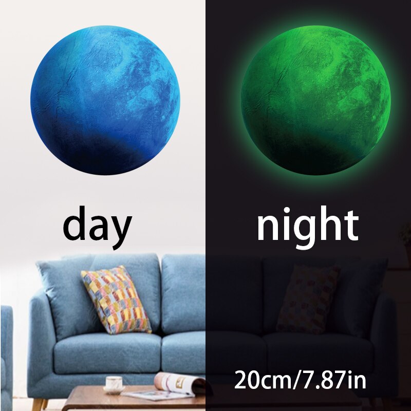 sterben Universum Planeten Galaxis Kinderzimmer Schlafzimmer Leucht Zauberstab Aufkleber Decke Decals Dekoration Solar- System Fluoreszierende Zauberstab Dekor: Neptun(7.87in)